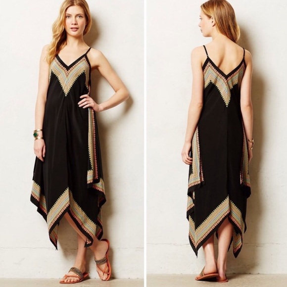Anthropologie Dresses & Skirts - Vanessa Virginia Anthro Size M/L Boho Western Silk Estrella Bandana Dress